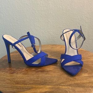 FashionNova Royal Blue Strapped Heels